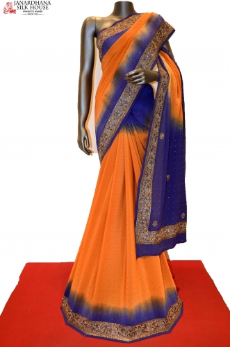 SSJG00930-Designer Party Wear Crepe Saree